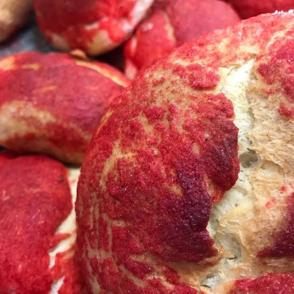 Pan de ofrenda, rodillas de Cristo