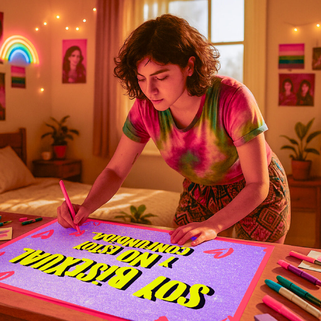Carteles y pancartas con mensaje